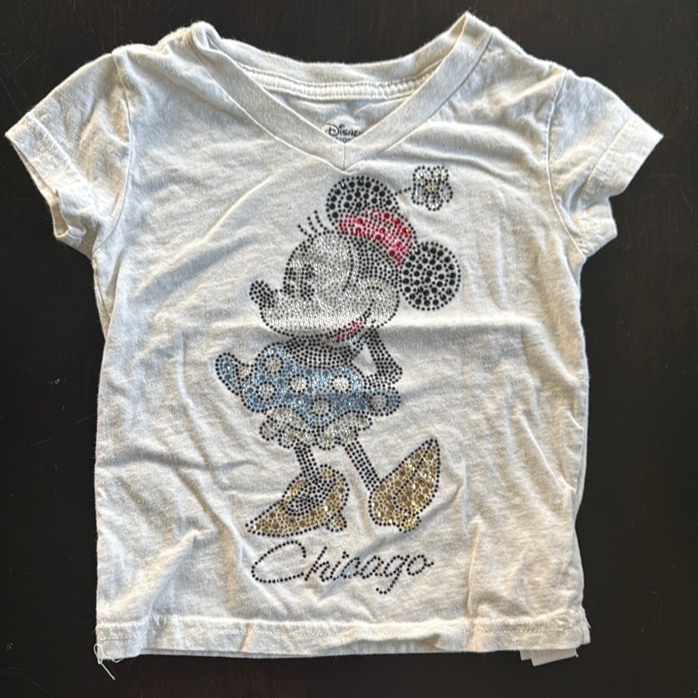 Disney White Minnie Mouse Short Sleeve Tee